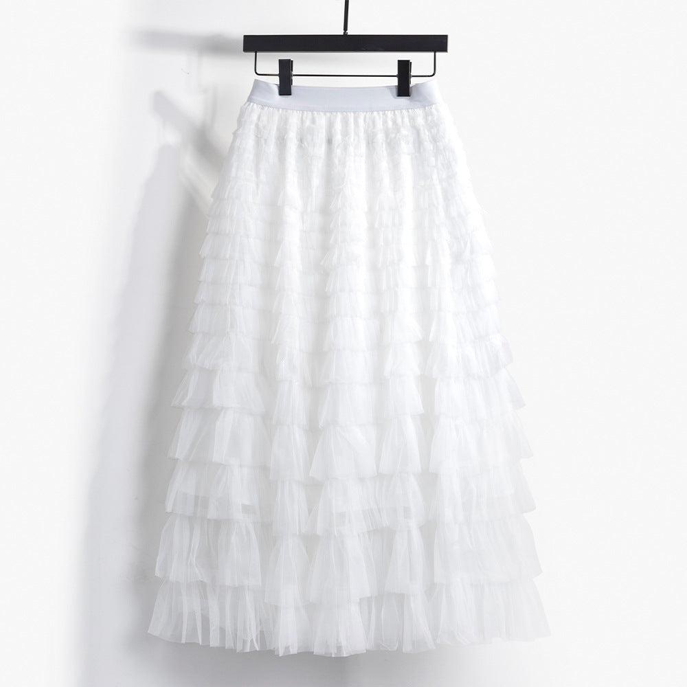 Women's Layered Tulle Maxi Skirts