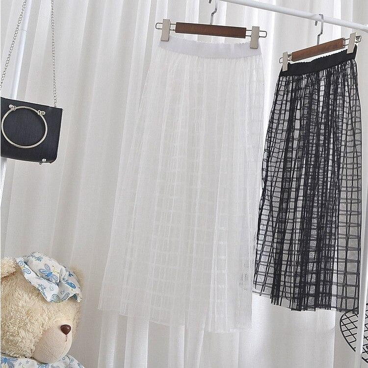 Women Transparent Sexy Outer Long Gauze Skirt