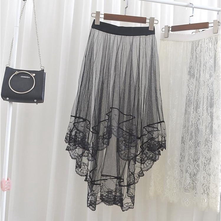 Women Transparent Sexy Outer Long Gauze Skirt
