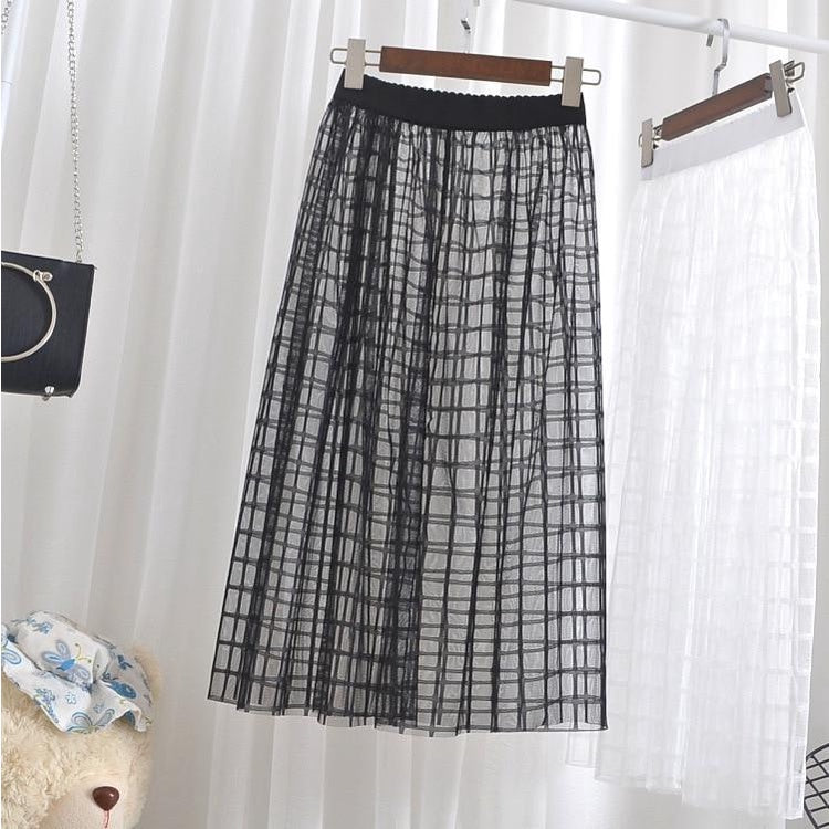 Women Transparent Sexy Outer Long Gauze Skirt